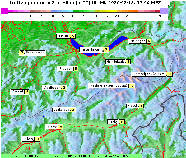 Temperatur, 18. 2. 2026