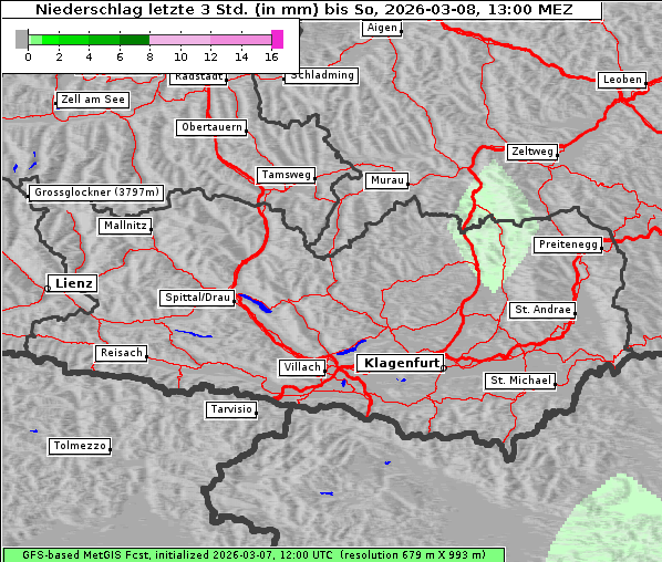 Niederschlag, 8. 3. 2026
