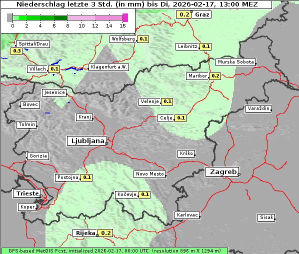 Niederschlag, 17. 2. 2026