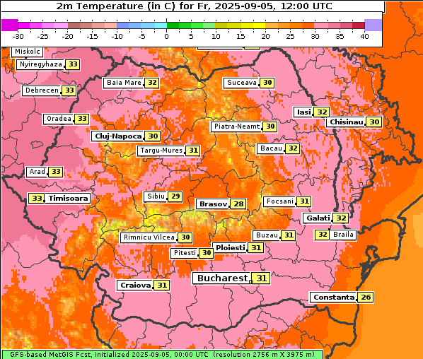 Temperatur, 5. 9. 2025
