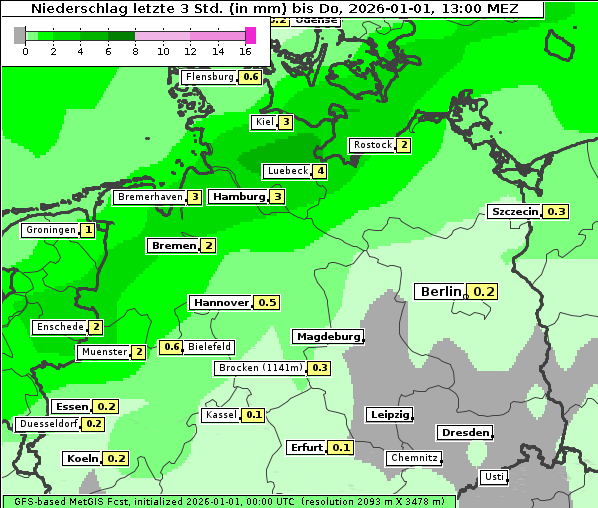 Niederschlag, 1. 1. 2026