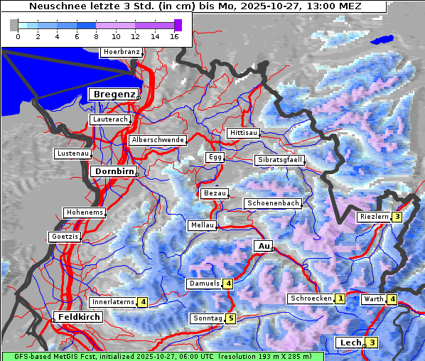 Neuschnee, 27. 10. 2025