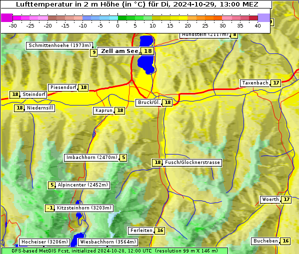 Temperatur, 29. 10. 2024