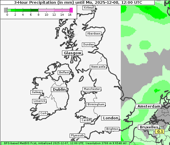 Niederschlag, 8. 12. 2025