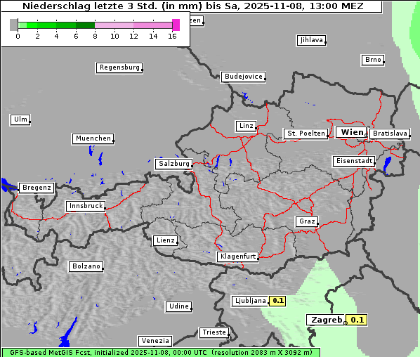 Niederschlag, 8. 11. 2025