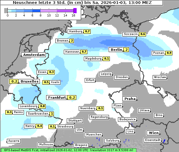Neuschnee, 3. 1. 2026
