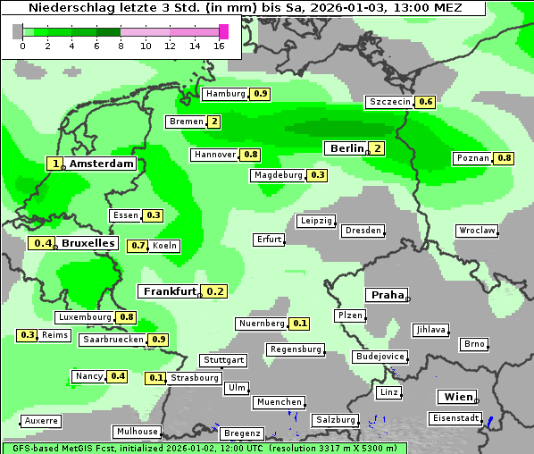 Niederschlag, 3. 1. 2026