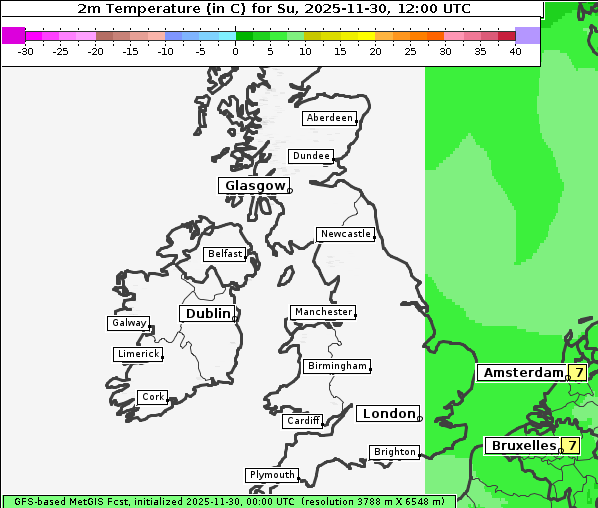 Temperatur, 30. 11. 2025