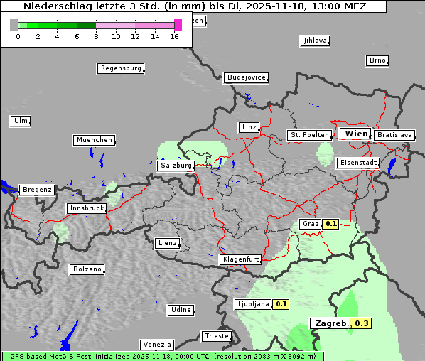 Niederschlag, 18. 11. 2025