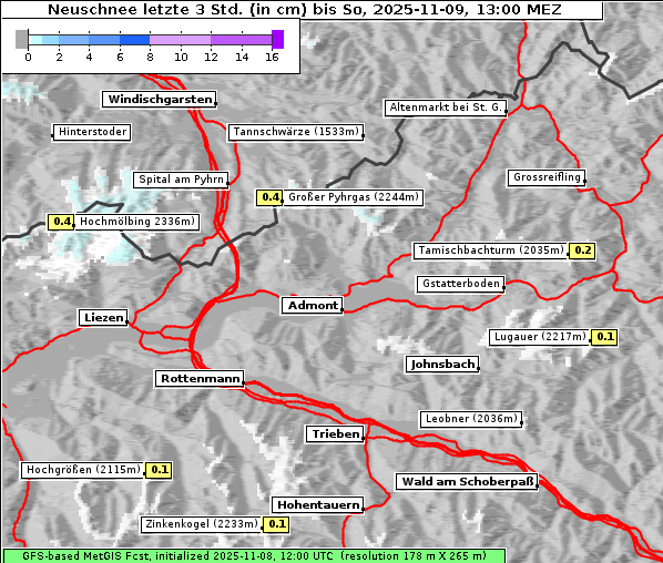 Neuschnee, 9. 11. 2025