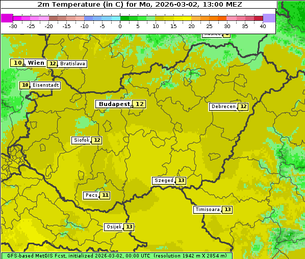 Temperatur, 2. 3. 2026