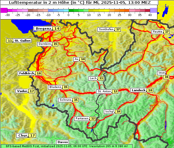 Temperatur, 5. 11. 2025