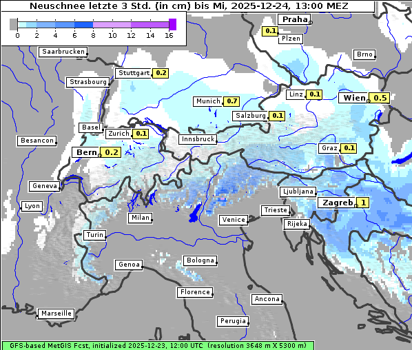 Neuschnee, 24. 12. 2025