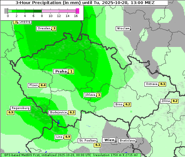 Niederschlag, 28. 10. 2025