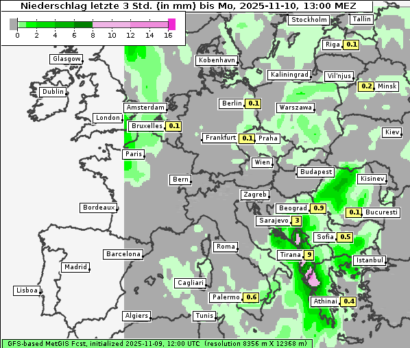 Niederschlag, 10. 11. 2025