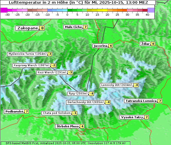 Temperatur, 15. 10. 2025