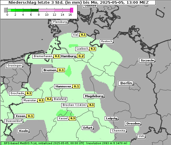 Niederschlag, 5. 5. 2025