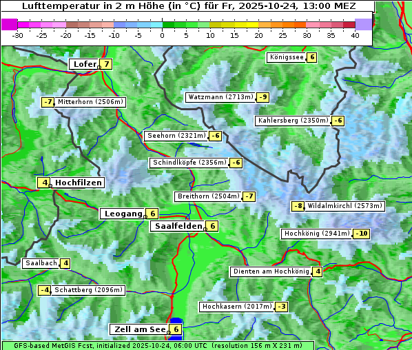 Temperatur, 24. 10. 2025