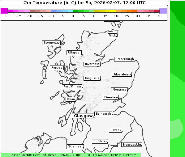 Temperatur, 7. 2. 2026