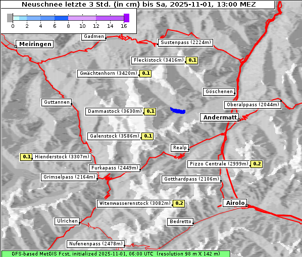 Neuschnee, 1. 11. 2025