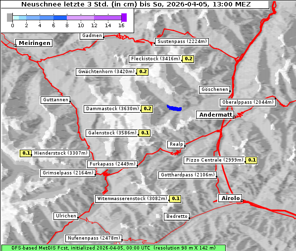 Neuschnee, 5. 4. 2026