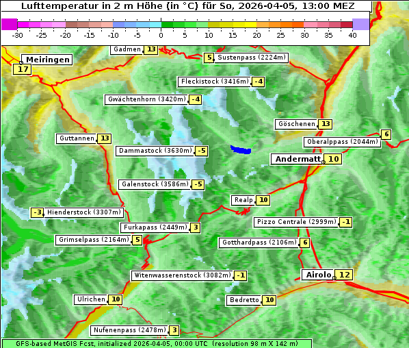 Temperatur, 5. 4. 2026