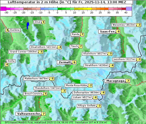 Temperatur, 14. 11. 2025