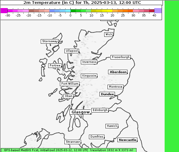 Temperatur, 13. 3. 2025