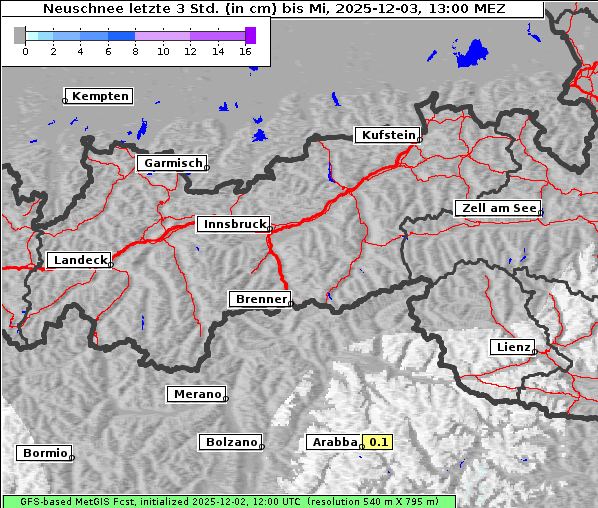 Neuschnee, 3. 12. 2025