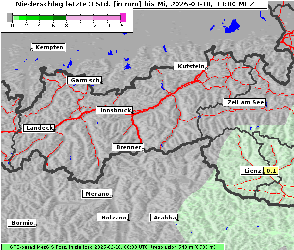 Niederschlag, 18. 3. 2026
