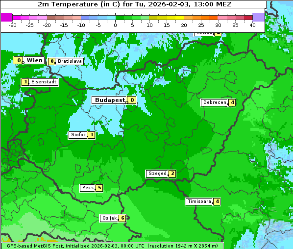 Temperatur, 3. 2. 2026