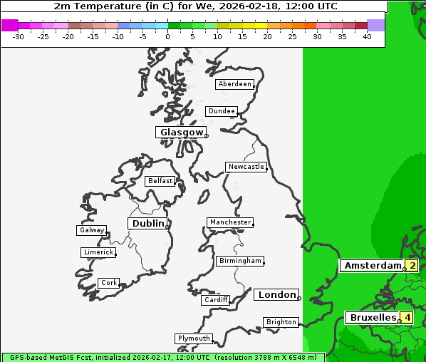 Temperatur, 18. 2. 2026