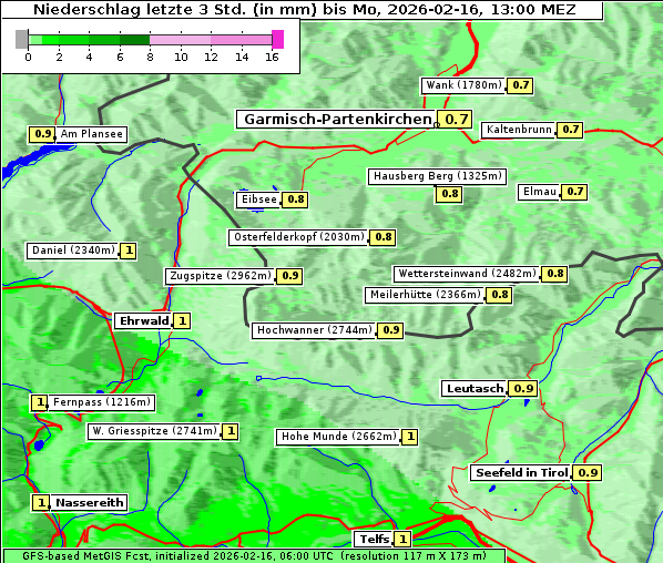 Niederschlag, 16. 2. 2026