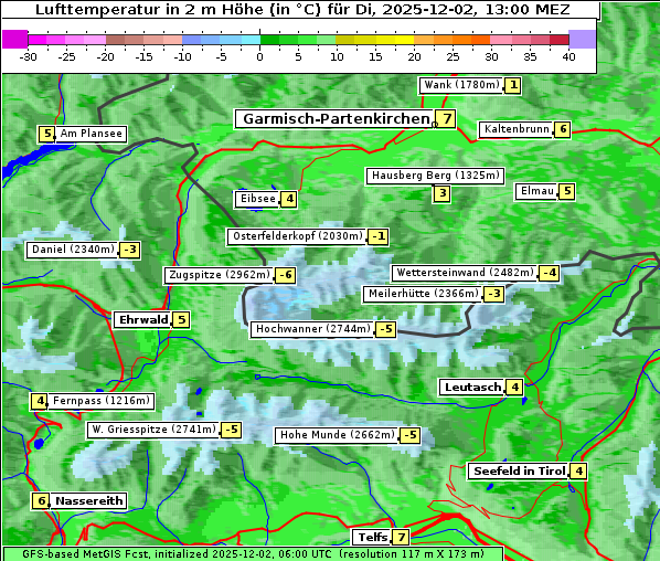 Temperatur, 2. 12. 2025
