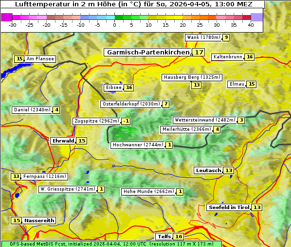 Temperatur, 5. 4. 2026