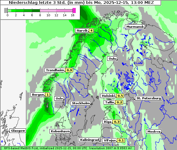 Niederschlag, 15. 12. 2025