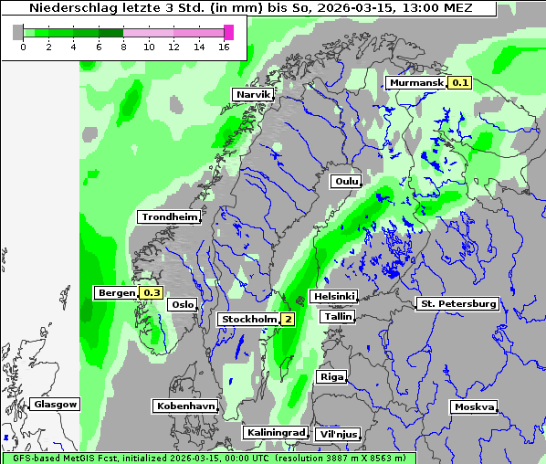 Niederschlag, 15. 3. 2026