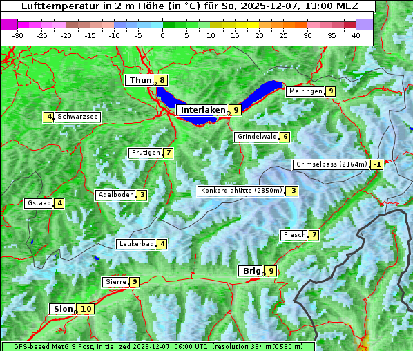 Temperatur, 7. 12. 2025