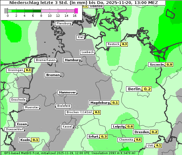 Niederschlag, 20. 11. 2025