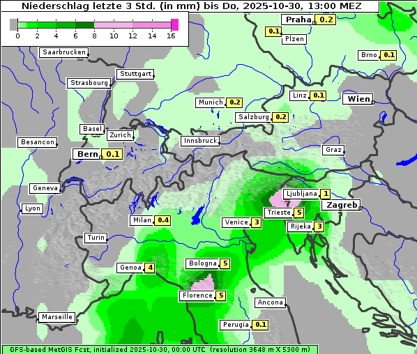 Niederschlag, 30. 10. 2025