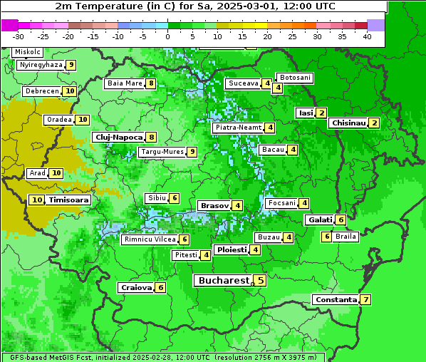 Temperatur, 1. 3. 2025