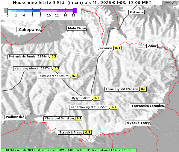 Neuschnee, 8. 4. 2026