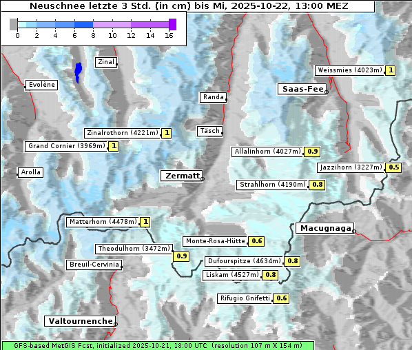 Neuschnee, 22. 10. 2025