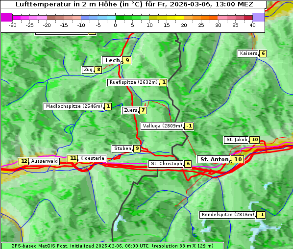 Temperatur, 6. 3. 2026