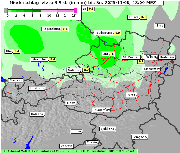 Niederschlag, 9. 11. 2025