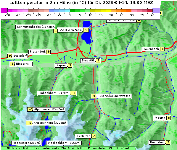Temperatur, 14. 4. 2026