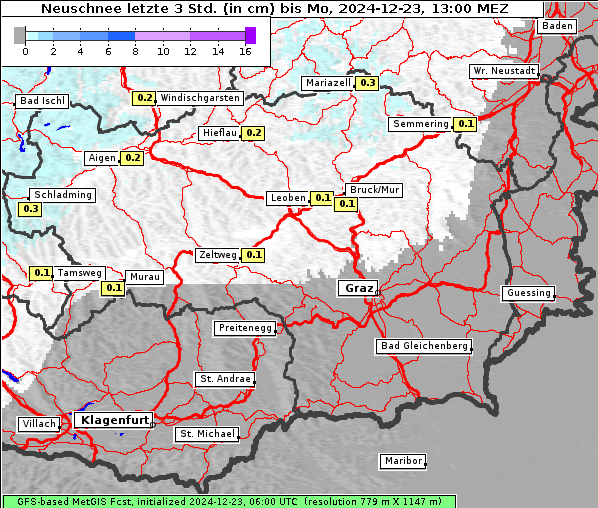 Neuschnee, 23. 12. 2024