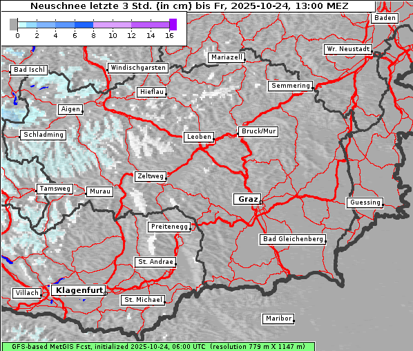 Neuschnee, 24. 10. 2025