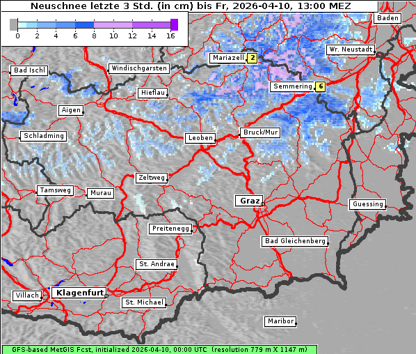 Neuschnee, 10. 4. 2026