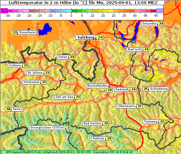 Temperatur, 1. 9. 2025